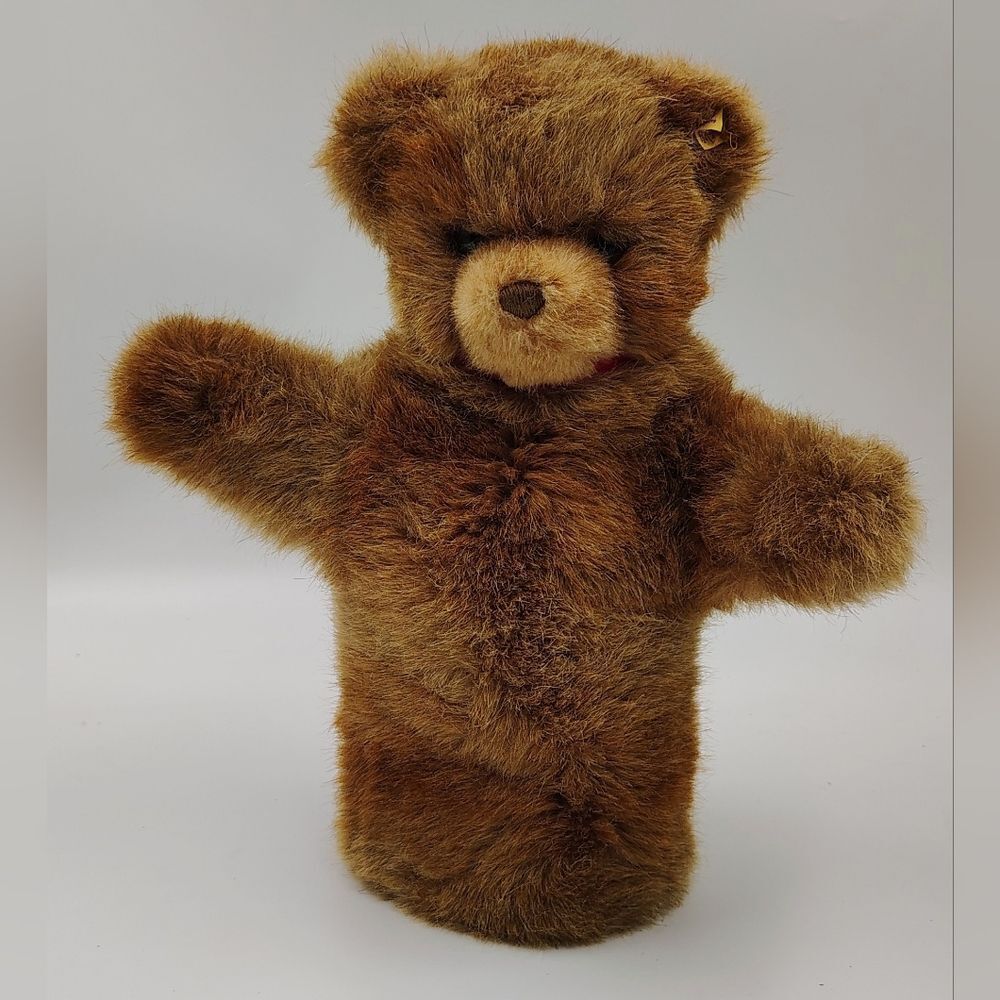 Steiff Vintage Brown Teddy Bear Hand Puppet Puppet